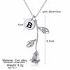 26 English Letter Pendant Necklace Rose Exquisite Pendant Necklace Birthday Gift Necklace eprolo