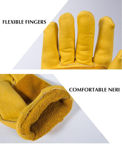 Cowhide Leather Security Protection Wear Safety Working Welding Warm Gloves eprolo