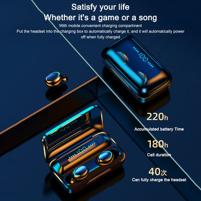 F9-5 TWS Wireless Bluetooth Earphone 5.0 Touch Earphones 9D Stereo Sport Music Waterproof LED Display Airbuds Headset With Mic eprolo