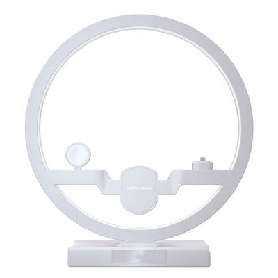 3 IN 1 QI Fast Wireless Charger Dock for iPhone 11 Pro Max for Apple Watch iWatch 1 2 3 4 5 Airpods Charger Holder LED Lamp 2019 eprolo
