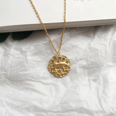 Artilady 12 Zodiac Necklace Pendant necklace Gold Constellation Necklace for Women Jewelry Party Gift eprolo