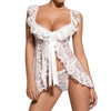 Sexy Lace Lingerie Dress Women Homewear Night Gowns + G-string Sexy Panties Nightwear Sleepwear Sets eprolo