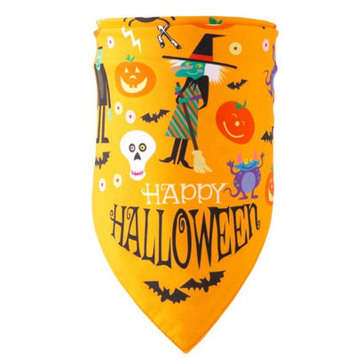 Christmas Pet Dog Bandana Small Large Dog Bibs Towel Scarf Halloween Pumpkin Printing Puppy Pet Grooming Costume Accessories eprolo