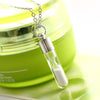 Glow In The Dark hourglass Necklace Glass Pendant Necklace Silver Chain Luminous Jewelry eprolo