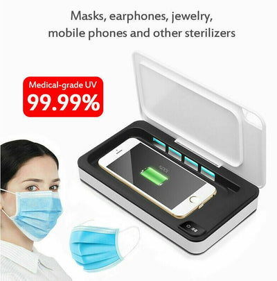 Portable Uv Sterilizer Box Mobile Phone Sanitizer Case For Phone Mice Toothbrush Mask Sterilization Box 1 Set eprolo