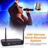 Pyle Channel Microphone System-VHF Fixed Dual Frequency Wireless Set with 2 Handheld Dynamic Transmitter Mics, Receiver Base-for PA, Karaoke, Dj Party (PDWM2135) Visit the Pyle Store