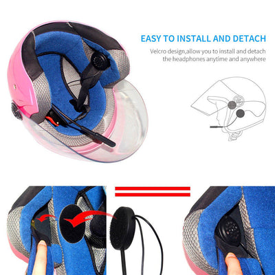 MH01 Motor Wireless Bluetooth Headset Motorcycle Helmet Earphone Headphone Dual Stereo Speaker Handsfree Music For MP3 MP4 phone eprolo