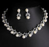 Pearl Wedding necklace earring jewelry set eprolo