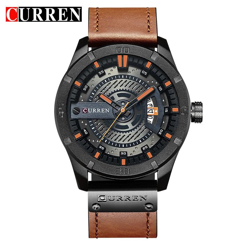 CURREN watch men Leather Quartz Wrist Watches eprolo