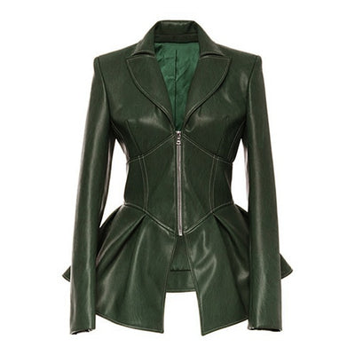 Women Jacket Black Gothic Faux Leather PU Jacket Women Winter Spring Motorcycle Jacket Black Faux Goth Leather Coats eprolo