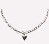 Trendy Women Jewelry Cute Heart Lock Necklace Gold Silver Choker Necklace Pendant On Neck Accessories eprolo