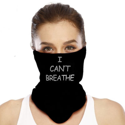Polyester Bandana Face Scarf I CAN'T BREATHE Protective Riding Face cover Multi-function Magic Head Scarf  For Parade Protest eprolo