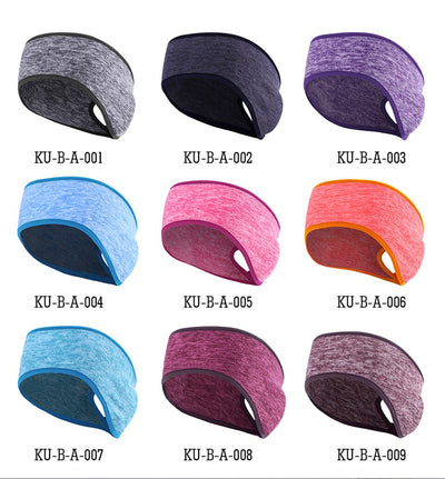 Retail Sport Wide Women Ponytail Headband Running Fitness Yoga Warm Ear Cover Outdoor Cycling Tennis Fleece Sweatband Headscarf eprolo