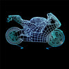 Creative Motorcycle Model 3D Illusion Night Light LED Lamp USB Touch 7 Color Changing Table Decoration Lights Gift eprolo