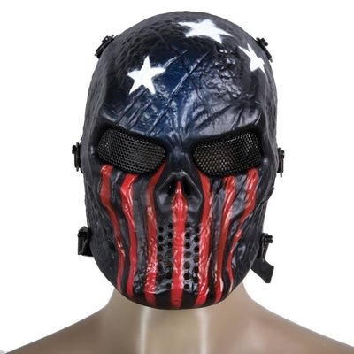 Mask Paintball Full Face Mask Army Games Mesh Eye Shield Mask Halloween eprolo