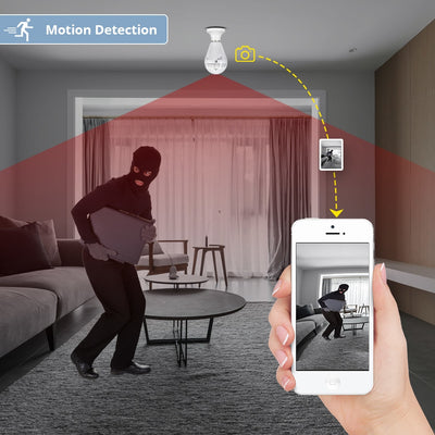 Light 960P Wireless Panoramic Home Security WiFi CCTV Fisheye Bulb Lamp IP Camera 360 Degree Home Security Burglar eprolo