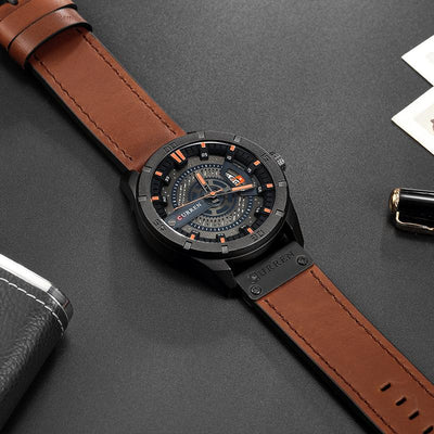 CURREN watch men Leather Quartz Wrist Watches eprolo
