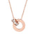 Couple Jewelry Austrian Crystal Love Necklace Luxury Brand Roman Numerical Necklace For Women Two Circle Pendant Clavicle eprolo