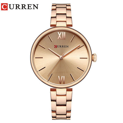 CURREN Women Watch Quartz Female clock Casual Fashion Stainless Steel Strap Watch eprolo