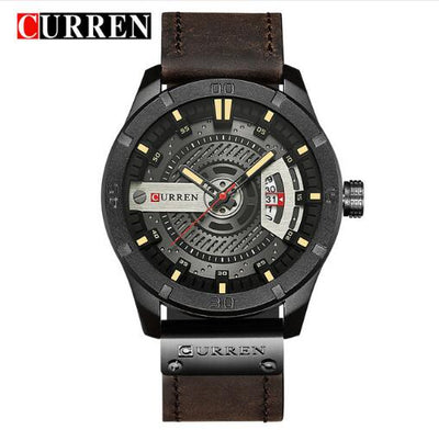 CURREN watch men Leather Quartz Wrist Watches eprolo