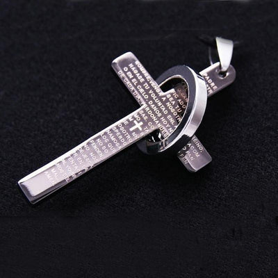 Christian Bible Prayer Cross Pendant Necklace eprolo