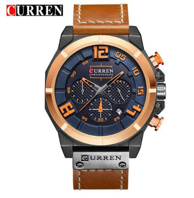CURREN Quartz watches Men Leather Wrist Watch eprolo