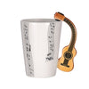 Guitar Ceramic Cup Personality Music Note Milk Juice Lemon Mug Coffee Tea Cup Home Office Drinkware Unique Gift eprolo