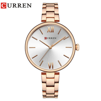 CURREN Women Watch Quartz Female clock Casual Fashion Stainless Steel Strap Watch eprolo