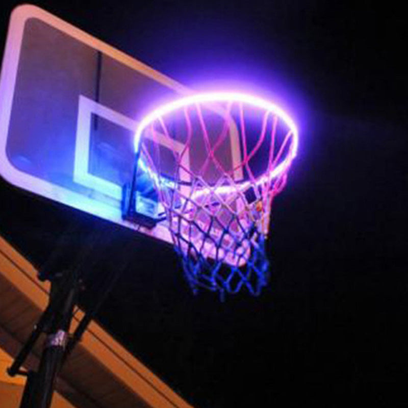 1 PCS LED Basketball Hoop Light Basketball Rim Changing  Induction Lamp Shoot Hoops Solar Light Playing At Night LED Strip Lamp eprolo