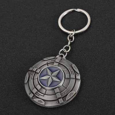 Rotating Captain America Shield Car Keychain Men's Kids Metal the Avengers Keychains Pendant Toys eprolo