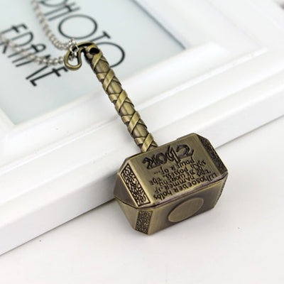 Thor Hammer Necklace Marvel Avengers Dark World Necklace Classic Movies Exquisite Mjolnir Pendant Necklace eprolo