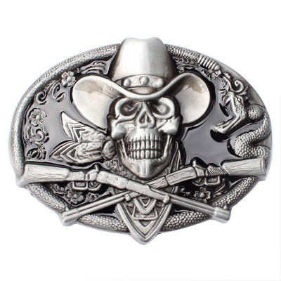 Western Cowboy Skull Belt Buckle eprolo