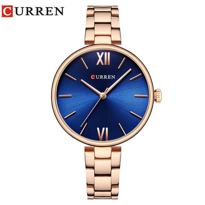 CURREN Women Watch Quartz Female clock Casual Fashion Stainless Steel Strap Watch eprolo
