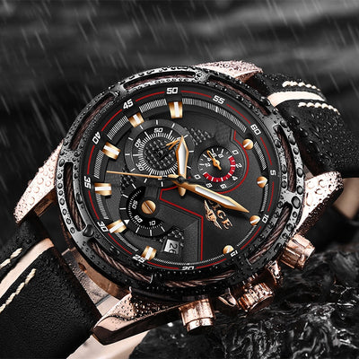LIGE Watch Men Sport Quartz Clock Leather Mens Watches Top Brand Luxury Gold Waterproof Business Watch eprolo