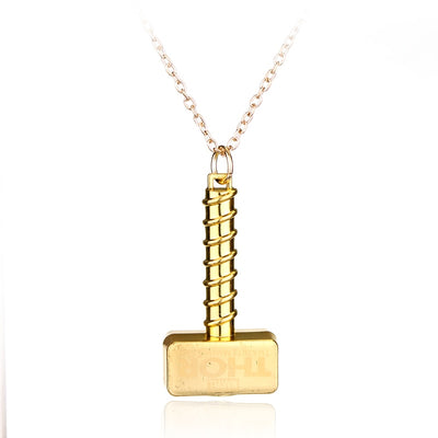 Thor Hammer Necklace Marvel Avengers Dark World Necklace Classic Movies Exquisite Mjolnir Pendant Necklace eprolo