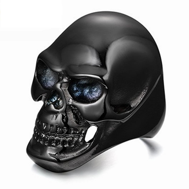 Punk Black Skull Ring For Man eprolo