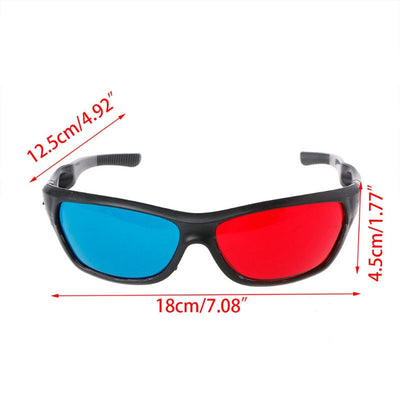 3D Glasses Universal White Frame Red Blue Anaglyph 3D Glasses For Movie Game DVD Video TV eprolo