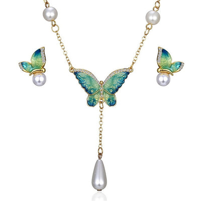 Animal Butterfly Jewelry sets Wedding Necklace Earrings eprolo