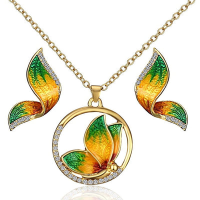 Animal Butterfly Jewelry sets Wedding Necklace Earrings eprolo