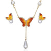 Animal Butterfly Jewelry sets Wedding Necklace Earrings eprolo
