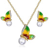 Animal Butterfly Jewelry sets Wedding Necklace Earrings eprolo