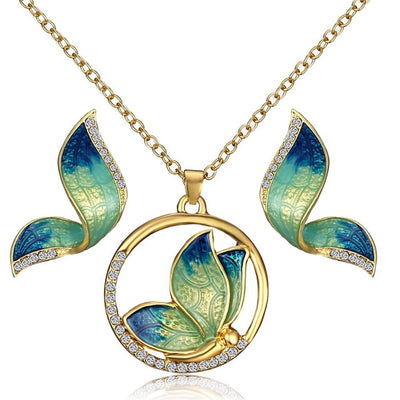 Animal Butterfly Jewelry sets Wedding Necklace Earrings eprolo
