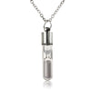 Glow In The Dark hourglass Necklace Glass Pendant Necklace Silver Chain Luminous Jewelry eprolo