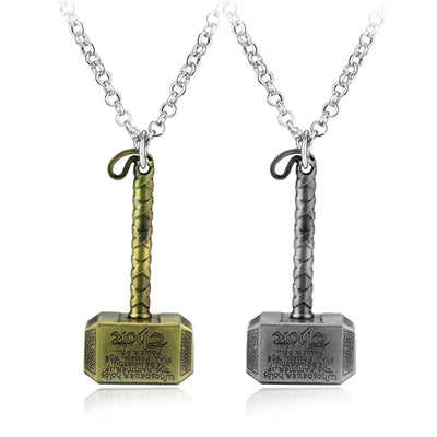 Thor Hammer Necklace Marvel Avengers Dark World Necklace Classic Movies Exquisite Mjolnir Pendant Necklace eprolo