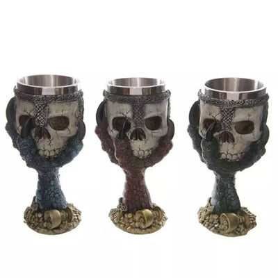 3d Skull Goblet Wolf Dragon Mug Stainless Steel Beer Mugs Cup Game Of Thrones Original Design Halloween Unicorn Wine Cup 200ml eprolo