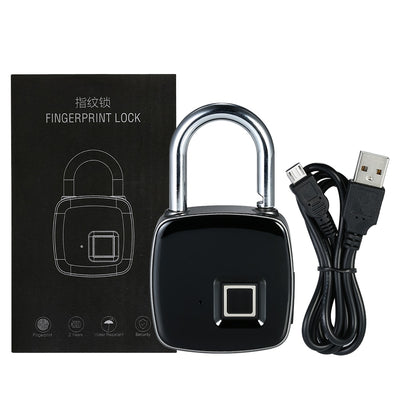 USB Rechargeable Smart Keyless Fingerprint Lock IP65 Waterproof Anti-Theft Security Padlock Door Luggage Case Lock eprolo
