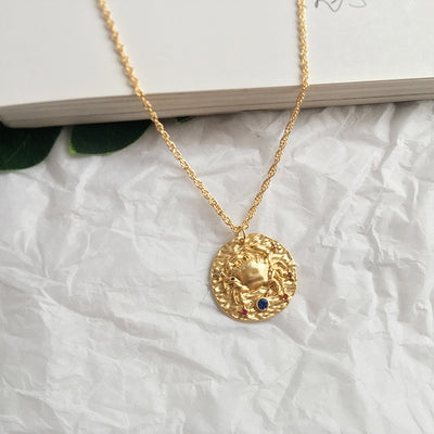 Artilady 12 Zodiac Necklace Pendant necklace Gold Constellation Necklace for Women Jewelry Party Gift eprolo
