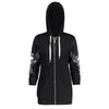 Women Skull Wings Print Halloween Zip Up Hoodies Sweatshirts eprolo