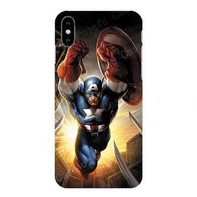 Marvel Avengers Captain America Shield Superhero Case for iPhone 6s 7 8 Plus X 10 XS Max XR Silicone Rubber Cover Ironman coque eprolo