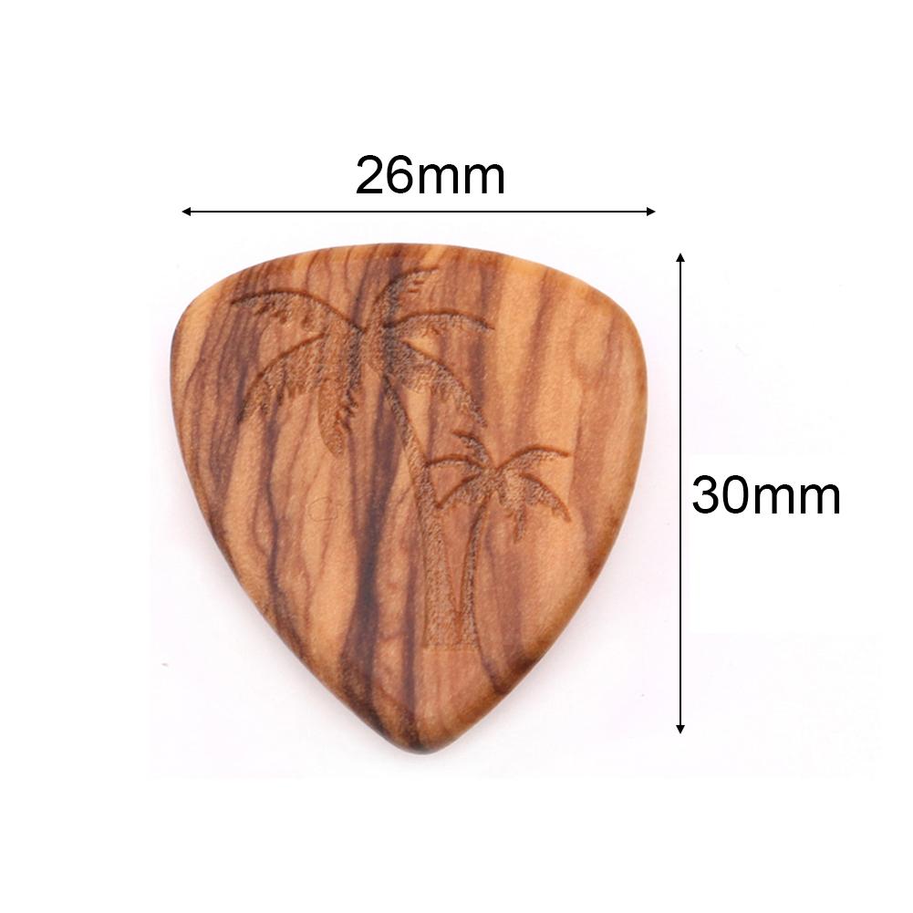 Solid Wood Guitar Picks Acoustic Electric Bass Plectrum Mediator Musical Instrument Thickness 2.5mm For Acoustic Electric Guitar eprolo